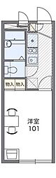 レオパレスベイサイドイン三上 1Kの間取図画像
