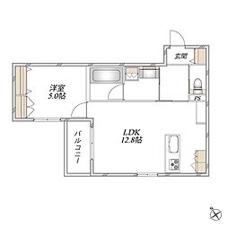 Maison Sarkland 1LDKの間取図画像