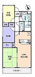 小倉マンション鷺沼台 2LDKの間取図画像