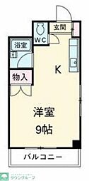 シャルム津田沼 ワンルームの間取図画像