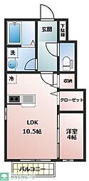 ドルフ3 1LDKの間取図画像
