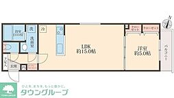ミリアビタ習志野駅前 1LDKの間取図画像