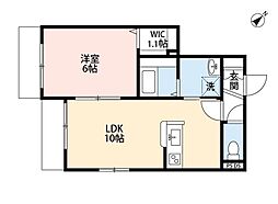 サンクレスト 1LDKの間取図画像