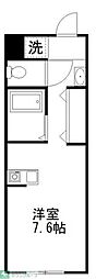 プリズム八千代台 ワンルームの間取図画像