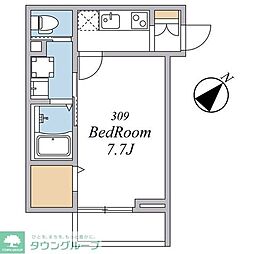ウィンドテラス船橋宮本I 1Kの間取図画像