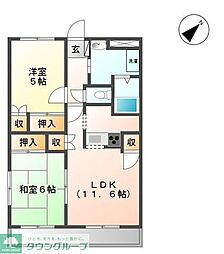アネックス296 2LDKの間取図画像