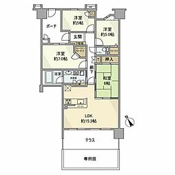 ルイシャトレ船橋習志野台 4LDKの間取図画像