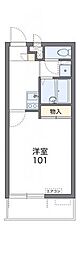 レオパレスコンフォートフレア3 1Kの間取図画像
