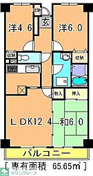 ヴェルドミールゆりのき台 3LDKの間取図画像