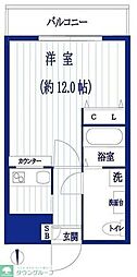 ダイワティアラ村上1 1Kの間取図画像