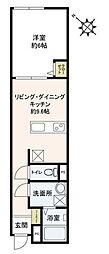 ポルトス千葉 1LDKの間取図画像