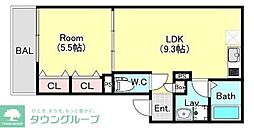ジーメゾン八千代エクシア 1LDKの間取図画像