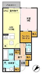 PetitReposerB 1LDKの間取図画像
