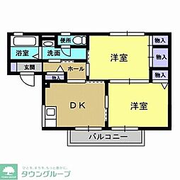 サニーハイツ 2DKの間取図画像