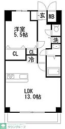 GRANDSIX 1LDKの間取図画像
