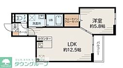 コネクトパーク上志津 1LDKの間取図画像