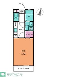 アフェット道場南 3階1Kの間取り