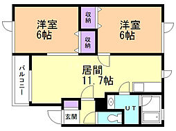 間取図画像 2LDK