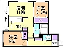 間取図画像 2LDK