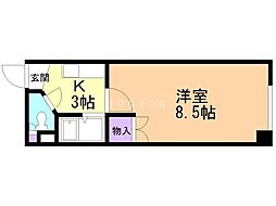 ラ・シャトーレイン 1Kの間取図画像