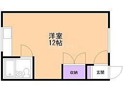 ハイツ・エーデルワイス ワンルームの間取図画像