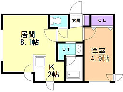 間取図画像 1LDK