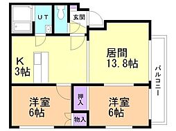間取図画像 2LDK