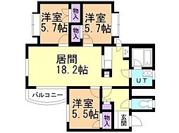 間取図画像 3LDK