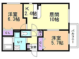 間取図画像 2LDK
