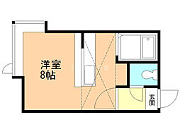 ロイヤルリラ ワンルームの間取図画像