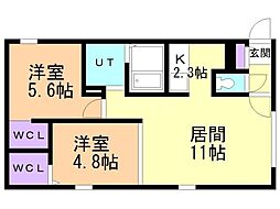 間取図画像 2LDK