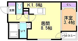 間取図画像 1LDK
