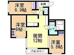 間取図画像 3LDK