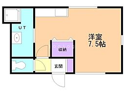 GRACCHI375 ワンルームの間取図画像
