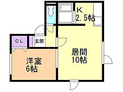 メゾンド・シャルマン7 1LDKの間取図画像