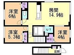 グランジャンダルム1 3LDKの間取図画像