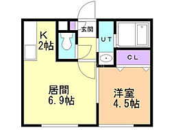 サンステージ 1LDKの間取図画像