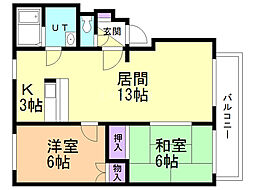 ネスト連理 2LDKの間取図画像