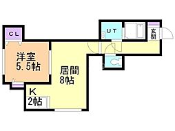 サンテラス稲積公園5 1LDKの間取図画像