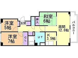 プラムトゥリー宮の沢 3LDKの間取図画像