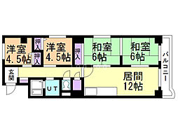 パサージュ発寒 3LDKの間取図画像