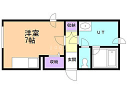 サンテ前田 ワンルームの間取図画像