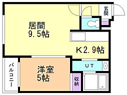 サンステージマエダ110 1LDKの間取図画像