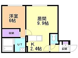 ラフィナート発寒中央札幌 1LDKの間取図画像