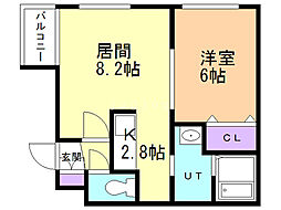 MTガーデン発寒南2 1LDKの間取図画像