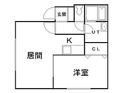 ジャムズ42 1LDKの間取図画像