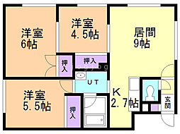グリーンハウス 3LDKの間取図画像