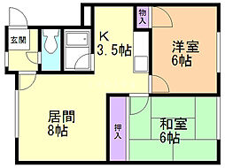 サンシャイン21B 2LDKの間取図画像