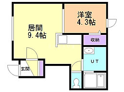 ラピス1 1LDKの間取図画像
