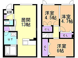 CASAGATO 3LDKの間取図画像